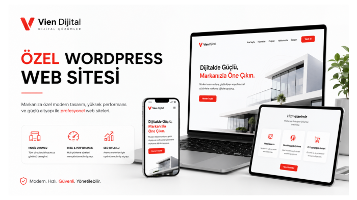 markanıza özel modern WordPress web sitesi geliştiriyorum