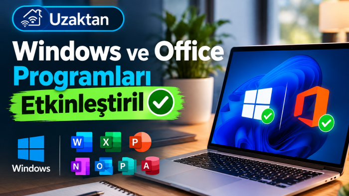 uzaktan Windows etkinleştirme ve office kurulumu yapabilirim