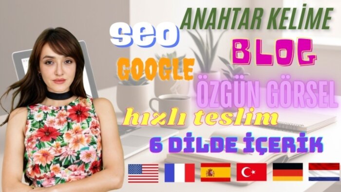 siteniz için 6 dilde blog içeriği ve görselleri üretebilirim