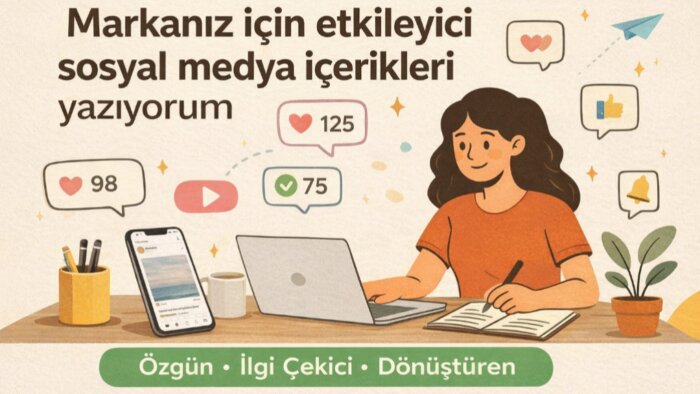 markanız için sade,samimi ve güven veren içerikler yazıyorum