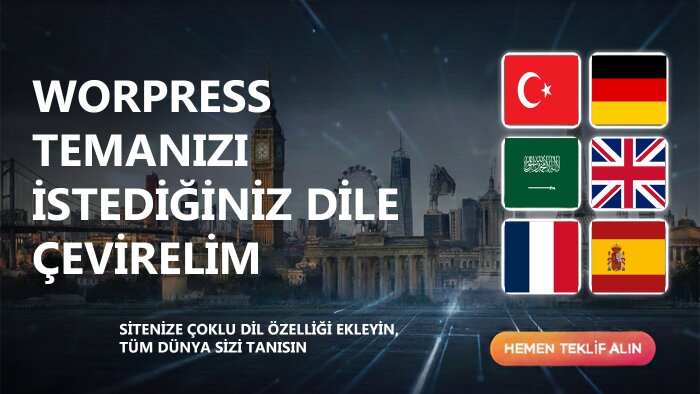 sitenizi %100 Türkçe yapabilirim