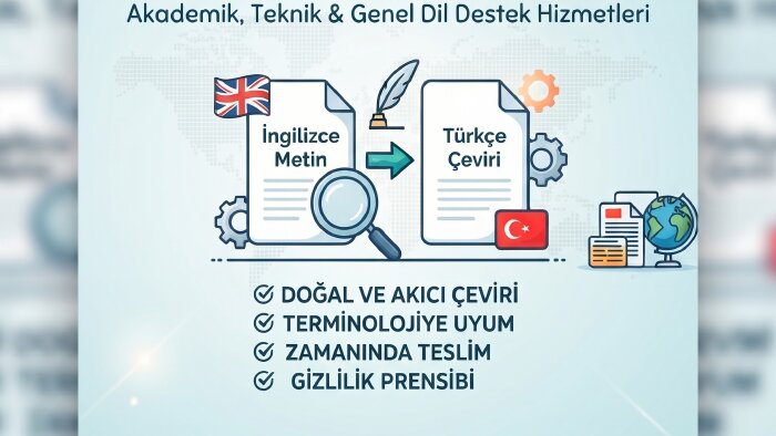 istediğiniz alanda İngilizce çeviriler yaparım