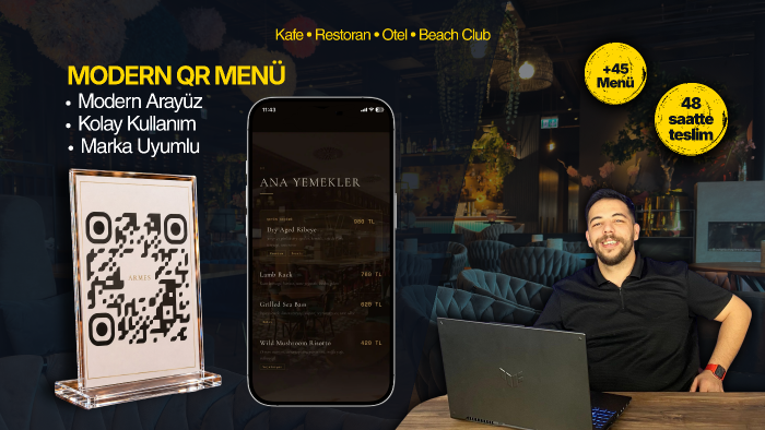 QR kodlu dijital web menü hazırlarım