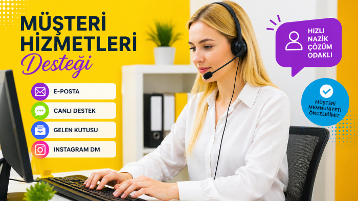 mağazanız için müşteri hizmetleri desteği veririm