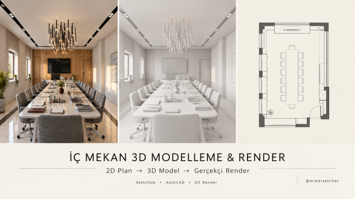 mimari çizim, 3d modelleme ve görselleştirme yapabilirim