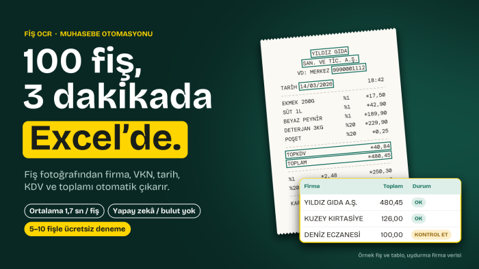 fiş ve faturalarınızı Excel'e çeviren OCR sistemi kurarım