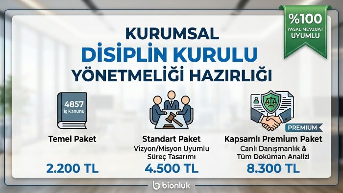 firmanız için disiplin kurulu yönetmeliği hazırlarım