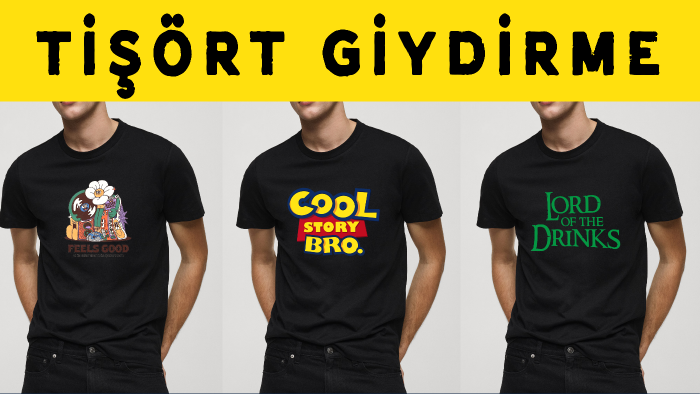 tişört üzerine desen giydirmesi yaparım