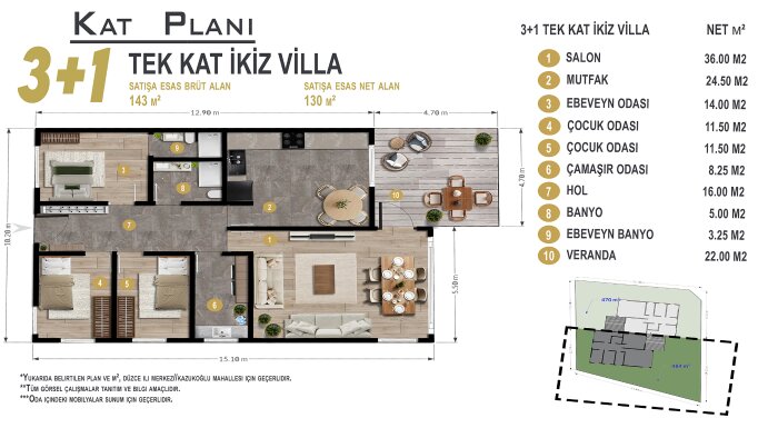  kat planlarını renklendiriyorum