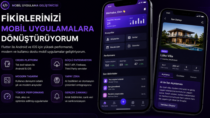 mobil uygulamalar ve AI otomasyonları geliştiriyorum
