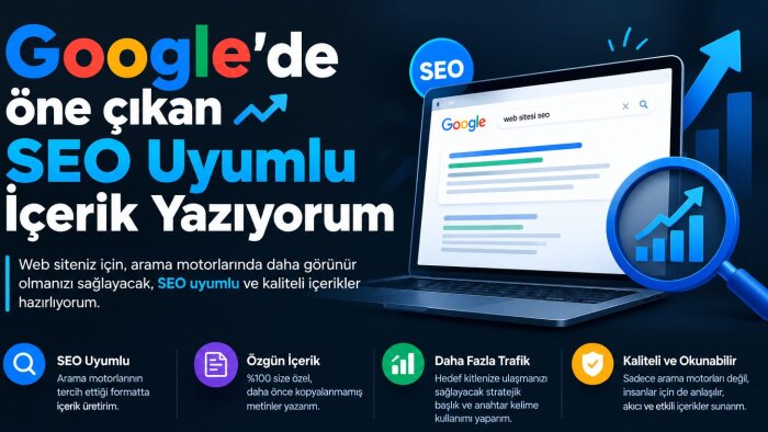 Google’da öne çıkan SEO uyumlu içerikler yazıyorum