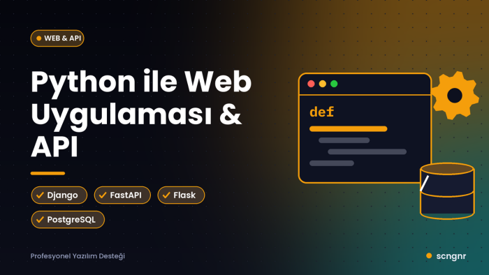Python Django ve FastAPI ile web uygulaması yaparım