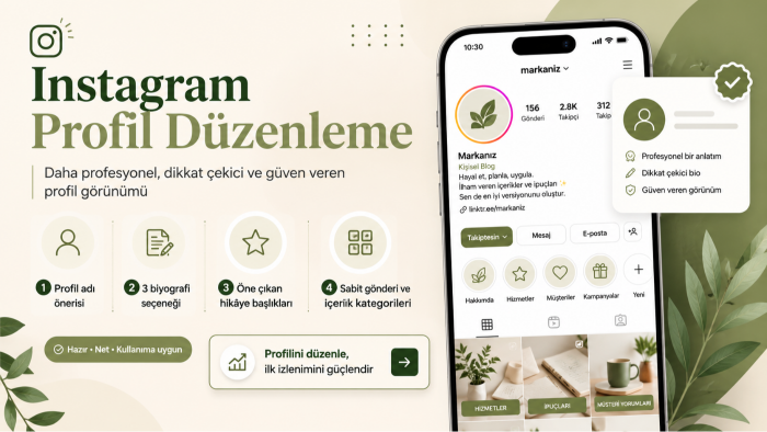 instagram profilinizi profesyonel şekilde düzenlerim