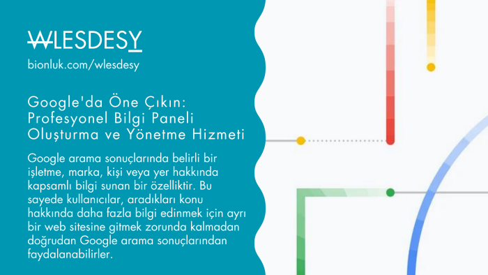 google üzerinde bilgi paneli oluşturabilirim