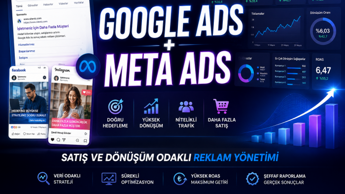 google ve meta reklamlarınızı profesyonelce yönetiyorum