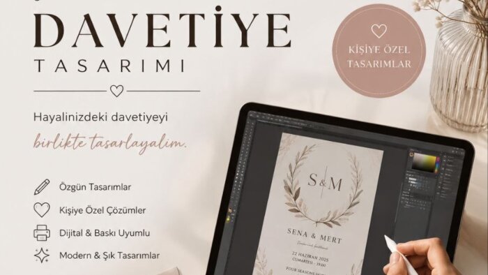 modern davetiye tasarımı yapıyorum