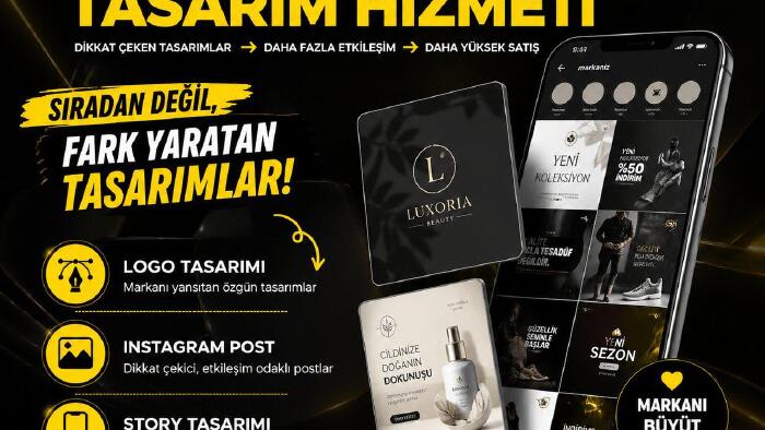 markanıza logo, slogan ve sosyal medya tasarımları yapıyorum