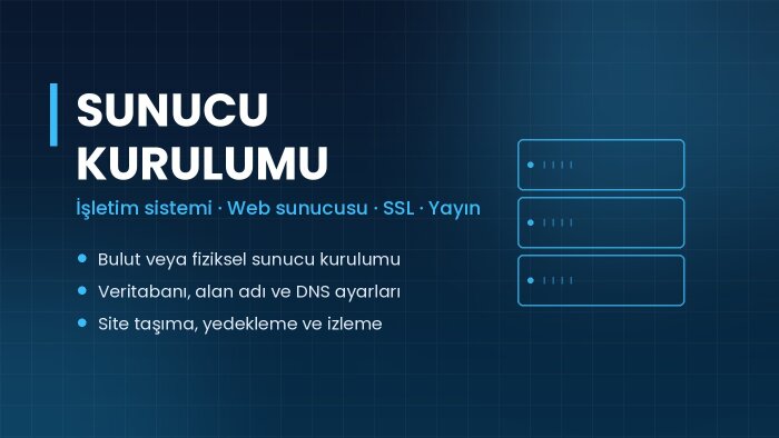 sunucu ve web sitesi kurulumu yaparım