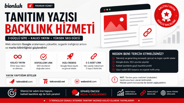 teknoloji odaklı 3 sitemde tanıtım yazısı yayınlarım