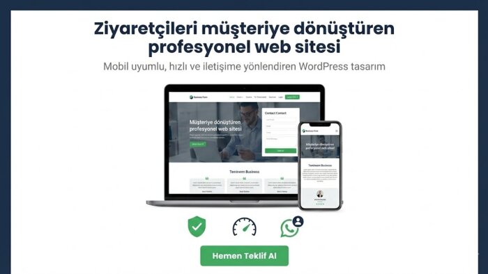 WordPress ile işletmenize müşteri getiren web sitesi kurarım