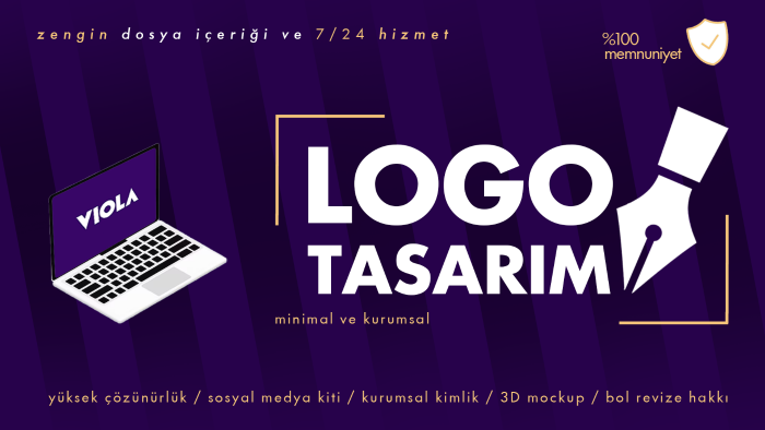 sade ve şık görünen logolar tasarlıyabilirim