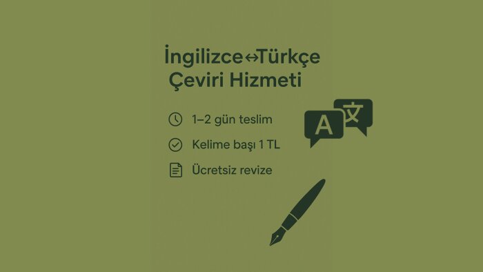 türkçe-ingilizce çevirilerinizi uygun fiyata yapıyorum
