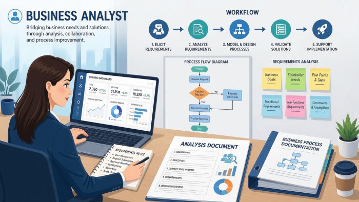 business analyst olarak hizmet veririm