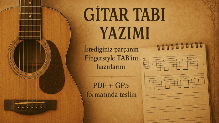istediğiniz parçanın fingerstyle tab'ını çıkarırım