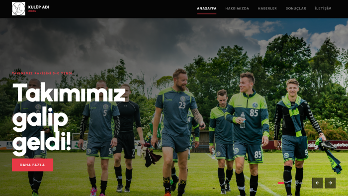 spor kulübünüz için responsive web sitesi tasarlarım