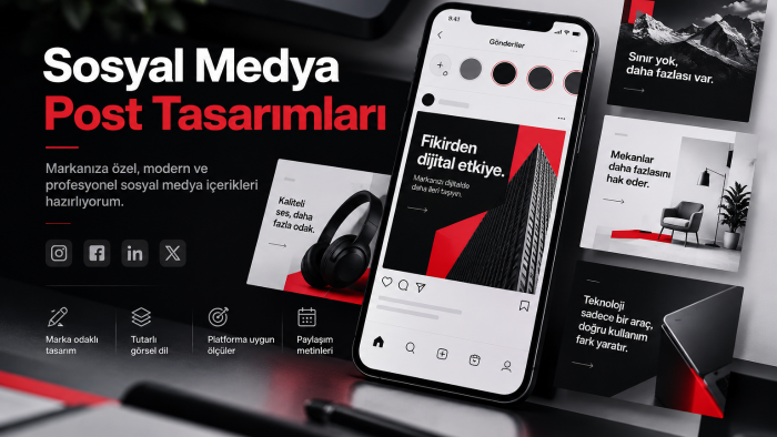 markanız için sosyal medya postları tasarlarım