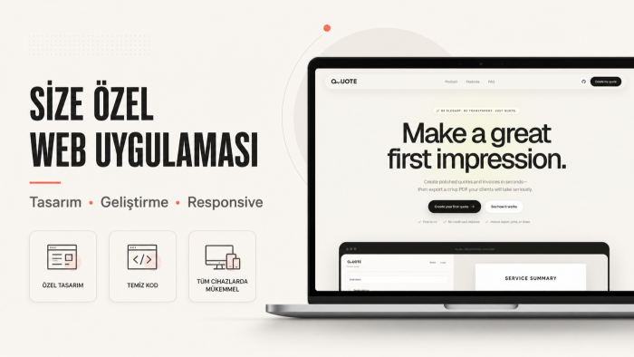 ihtiyacınıza özel web uygulaması geliştiririm