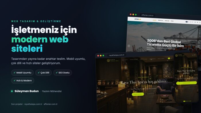 işletmen için modern bir web sitesi tasarlayabilirim