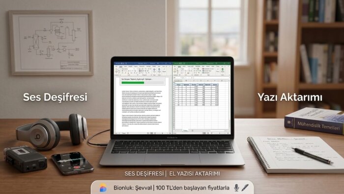 ses kayıtlarınızı veya el yazınızı dijitale dökerim