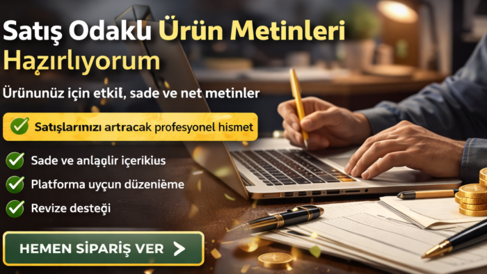 dijital platformlar için ürün metni yazarım