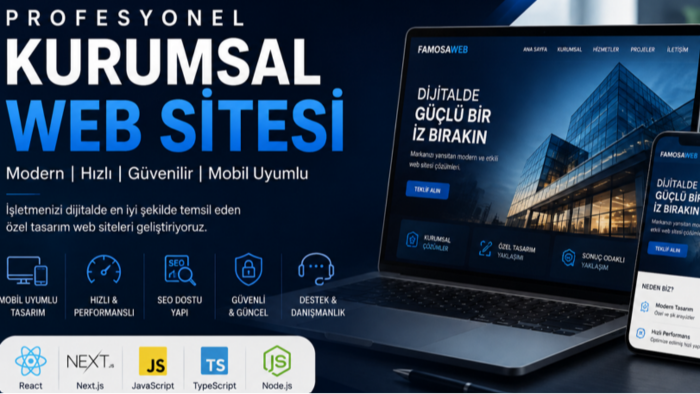 profesyonel web sitesi geliştiririm