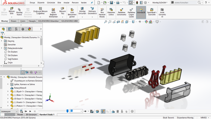 sizler için Solidworks'le çizim ve montaj yapıyorum
