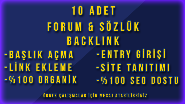 forum backlink hizmeti veririm