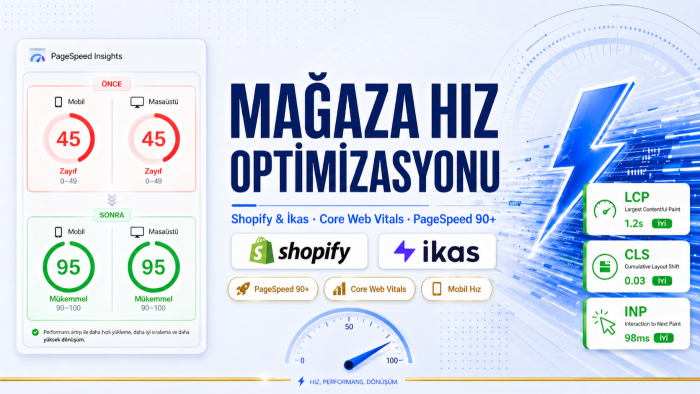 shopify ve ikas mağazası hız optimizasyonu yaparım