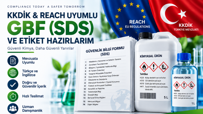 KKDIK & REACH Uyumlu GBF (SDS) ve etiket hazırlarım