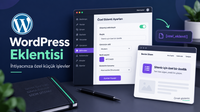 WordPress sitenize özel küçük eklentiler geliştiririm