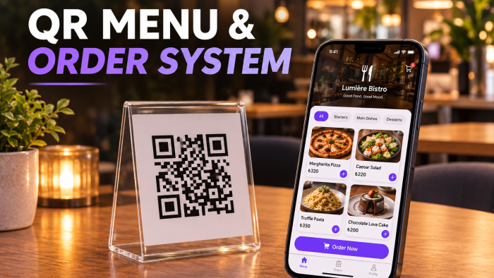 kafelere masadan kasaya QR sipariş sistemi kurabilirim