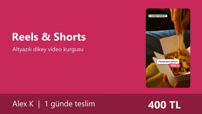 uzun videonuzdan altyazılı reels ve shorts kurgularım
