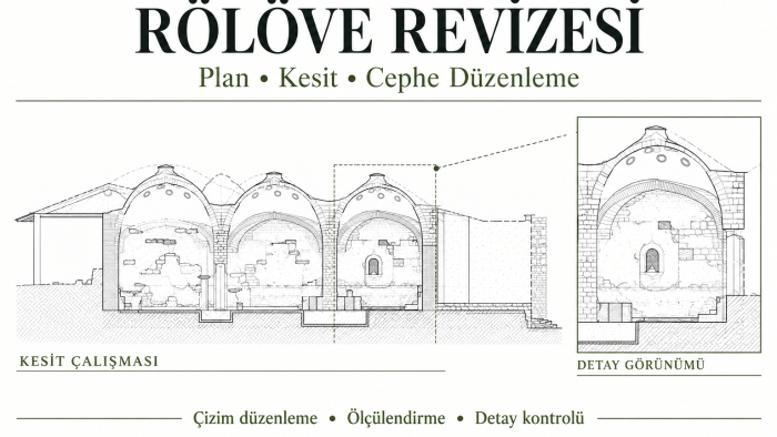 rölöve çizimlerinizi revize eder, eksiklerini düzenlerim