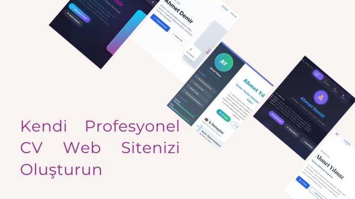 kişisel web cv sayfası yaparım