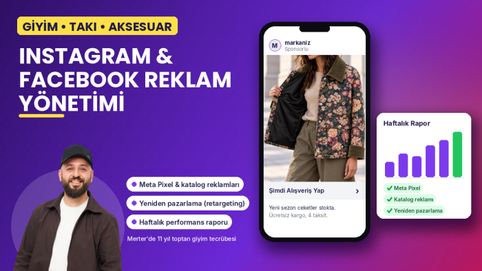 giyim ve takı markanızın Instagram reklamlarını yönetirim