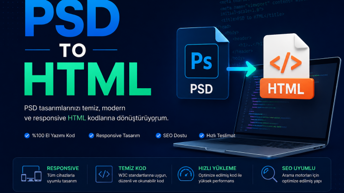 PSD/Figma tasarımınızı responsive HTML’ye çevirebilirim