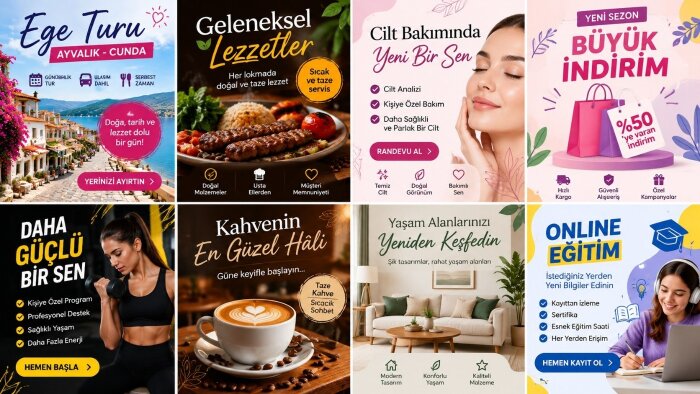 Instagram için hikâye ve gönderi tasarımları hazırlarım