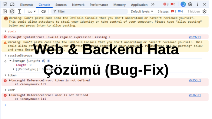 web sitenizdeki teknik hataları gideririm