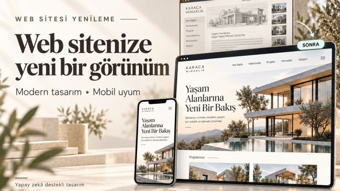 web sitenizi yapay zekâ desteğiyle yeniden tasarlarım