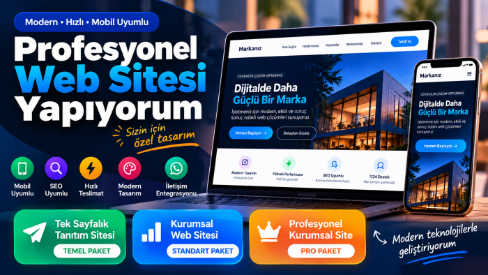 modern ve SEO uyumlu web siteleri geliştiririm